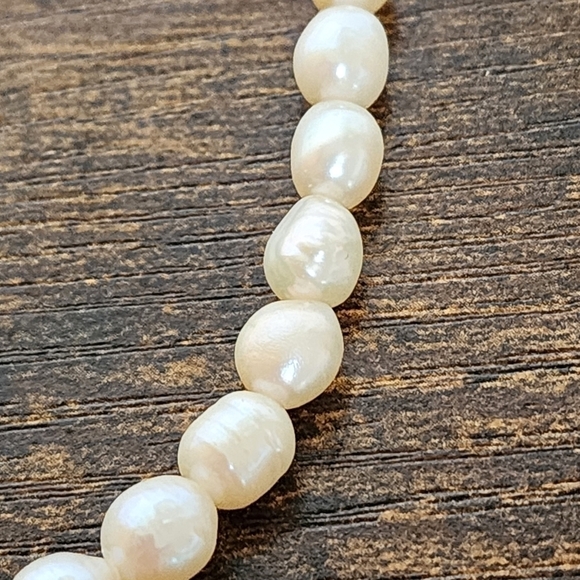 FRESHWATER Pearl Mother Of Pearl Flower Necklace Sterling Silver Hawaiian Shell. - Picture 12 of 16